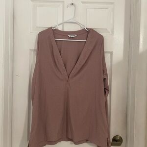 Athleta Dusty Rose Button-Down Shirt Sz 2X